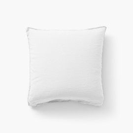 Songe white washed linen and cotton square pillowcase