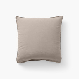 Songe grège square pillowcase in washed linen and cotton