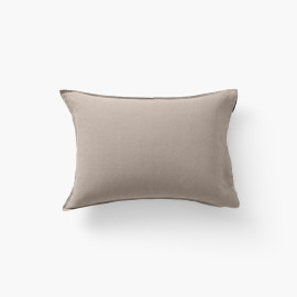 Songe grege in washed linen and cotton rectangular pillowcase