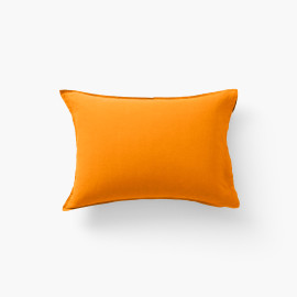 Songe turmeric in washed linen and cotton rectangular pillowcase