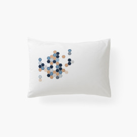 Hexagone rectangular cotton percale pillow case