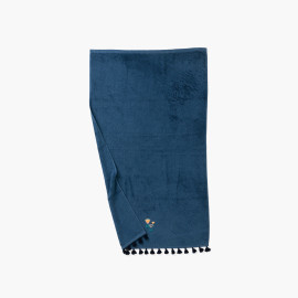 Guest towel cotton Egyptian blue papyrus