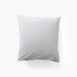 Neo anthracite geometric cotton percale square pillowcase