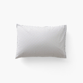 Neo anthracite geometric rectangular percale cotton pillow case
