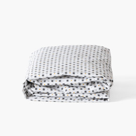 Fitted sheet Neo anthracite geometric cotton percale