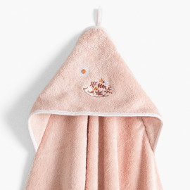 Illumine old pink organic cotton bath cape