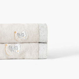 Illumine chalk organic cotton bath towel