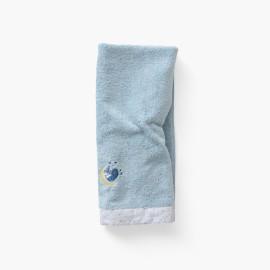 Illumine fleece blue organic cotton towel