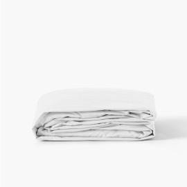 Neo white cotton percale fitted sheet