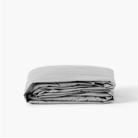 Fitted sheet percale cotton off-the-rib Neo grey