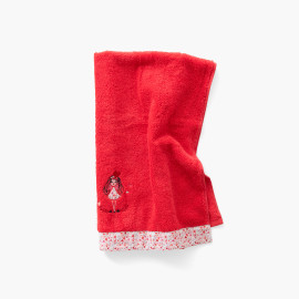 Bath towel in Organic Cotton Mes rêves Soft Red