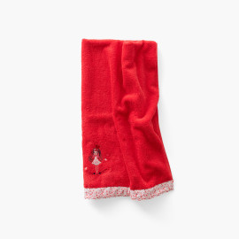 Mes rêves soft red organic cotton bath towel