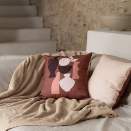 Safi terracotta cushion cover