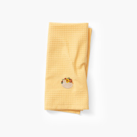 Honeycomb cotton tea towel Patisson yellow