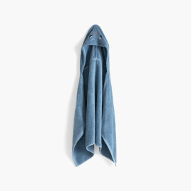 Hooded Towel in Cotton Happyful Blue Celeste