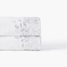 Equinoxe neige cotton and bamboo viscose bath towel