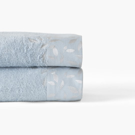 Bath Towel in Cotton and Bamboo Viscose Equinoxe Frost Blue