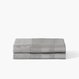 Titanium cotton satin bed sheet
