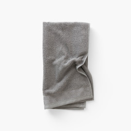 Serviette de toilette coton Titane gris étain