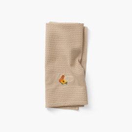 Cotton honeycomb tea towel Patisson sand