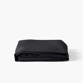 Fitted sheet plain satin cotton Prestige black