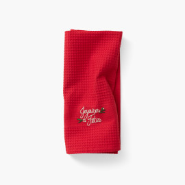 Tradition red honeycomb cotton tea towel