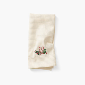 Tea Towel in Honeycomb Cotton Tradition Off-White