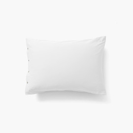 Quartz Organic Washed Satin Cotton Rectangular Pillowcase in White
