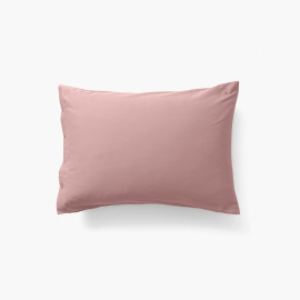 Quartz blush organic washed cotton satin rectangular pillowcase