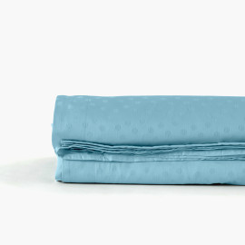Prestige glacier jacquard cotton satin bed sheet with polka dots and stripes