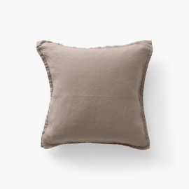 Songe taupe washed linen cushion cover