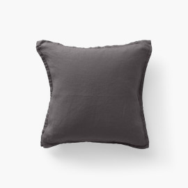 Washed linen cushion cover Songe charbon