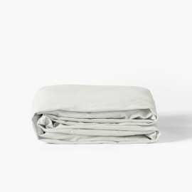 Fitted sheet in pure organic washed cotton Souffle nuage