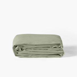 Fitted sheet pure organic washed cotton Souffle sauge