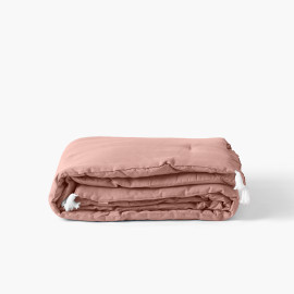 Songe ash pink linen and cotton quilt