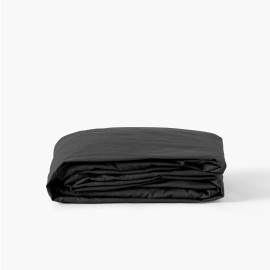 Neo anthracite cotton percale fitted sheet