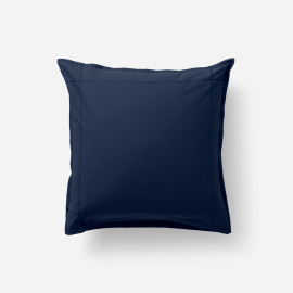 Neo Percale Cotton Square Pillowcase in Navy