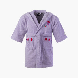 Tribu parma embroidered organic cotton hooded baby bathrobe