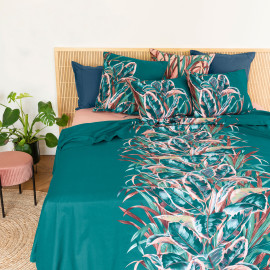 Calathéa cotton percale bed sheet