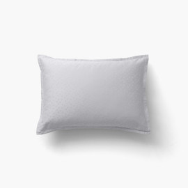 Prestige tourterelle rectangular pillowcase, satin cotton jacquard, polka dots and stripes