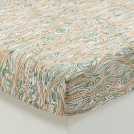 Monarbre organic washed cotton percale fitted sheet