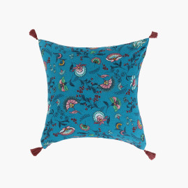 Bombay reversible square cotton and linen pillow case