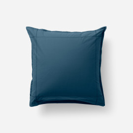 Neo prussian blue cotton percale square pillowcase
