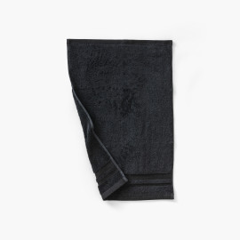 Lola II black cotton guest towel