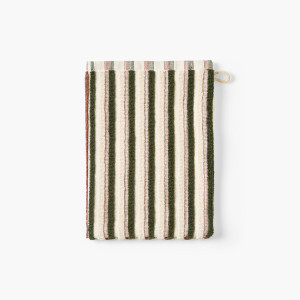Gant de toilette coton double face Combo kaki et écorce