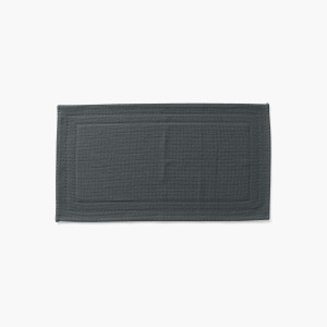 Tapis de bain bouclette de coton biologique Source fusain