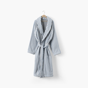 Peignoir mixte Combo réversible marine et bleu ciel