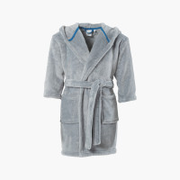 Beachful steel hooded fleece children's dressing gown