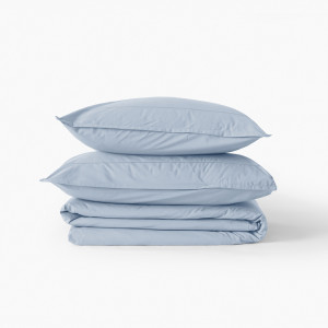 Parure de lit coton Neo bleu Ciel