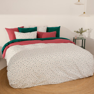 Housse de couette coton Neo rose botanic